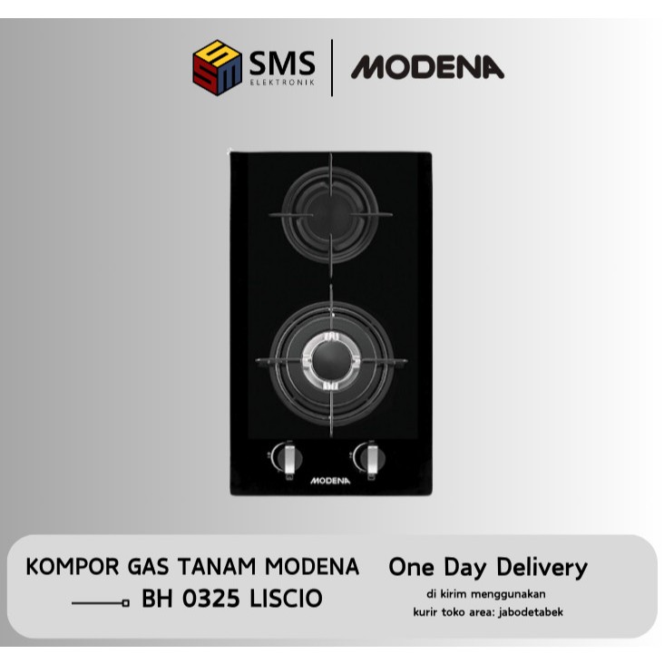 Modena BH 0325 LISCIO Kompor Gas Tanam 30cm 2 tungku