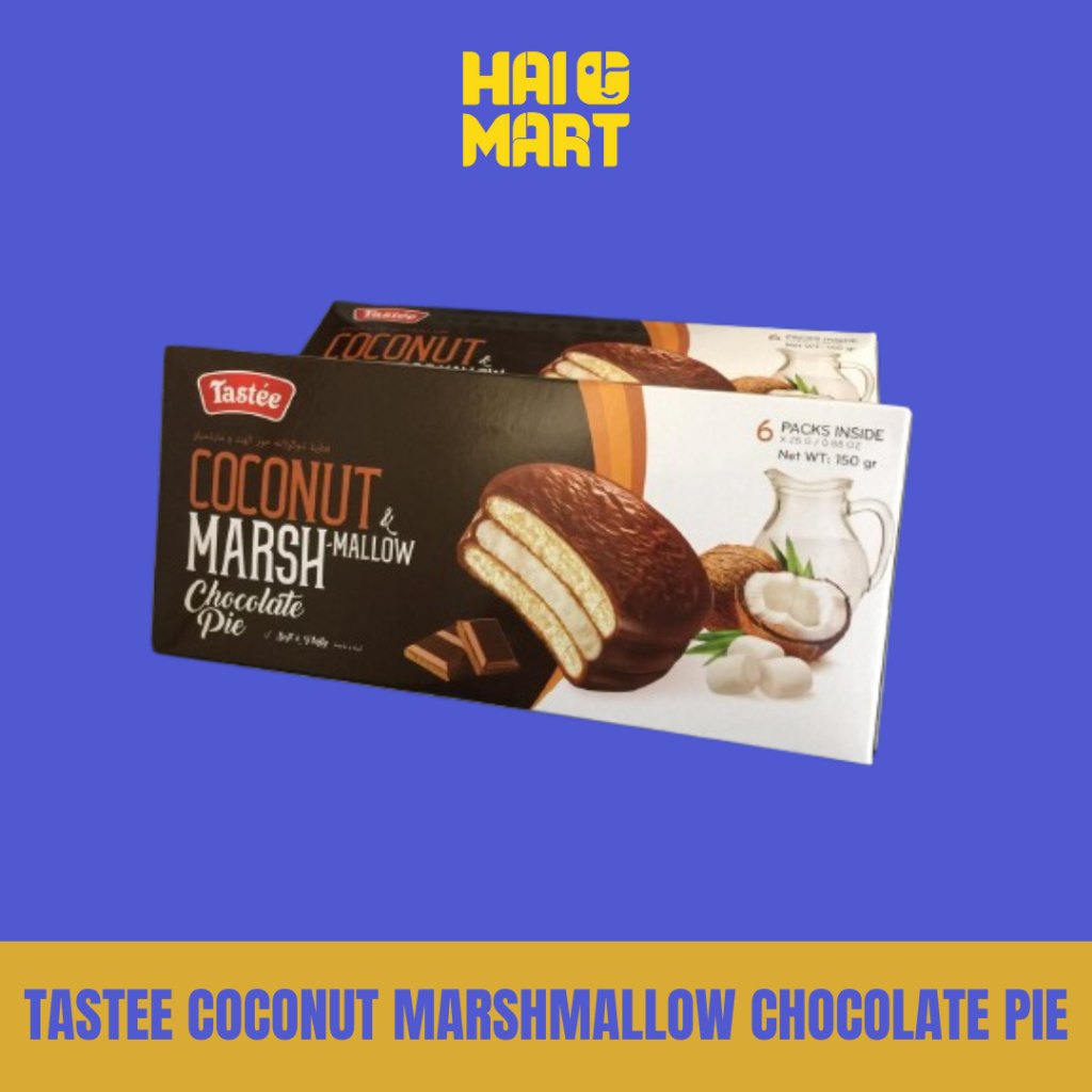 

TASTEE Choco Pie Coconut Marshmallow 150gr Chocolate Pie rasa Coconut isi 6 pcs