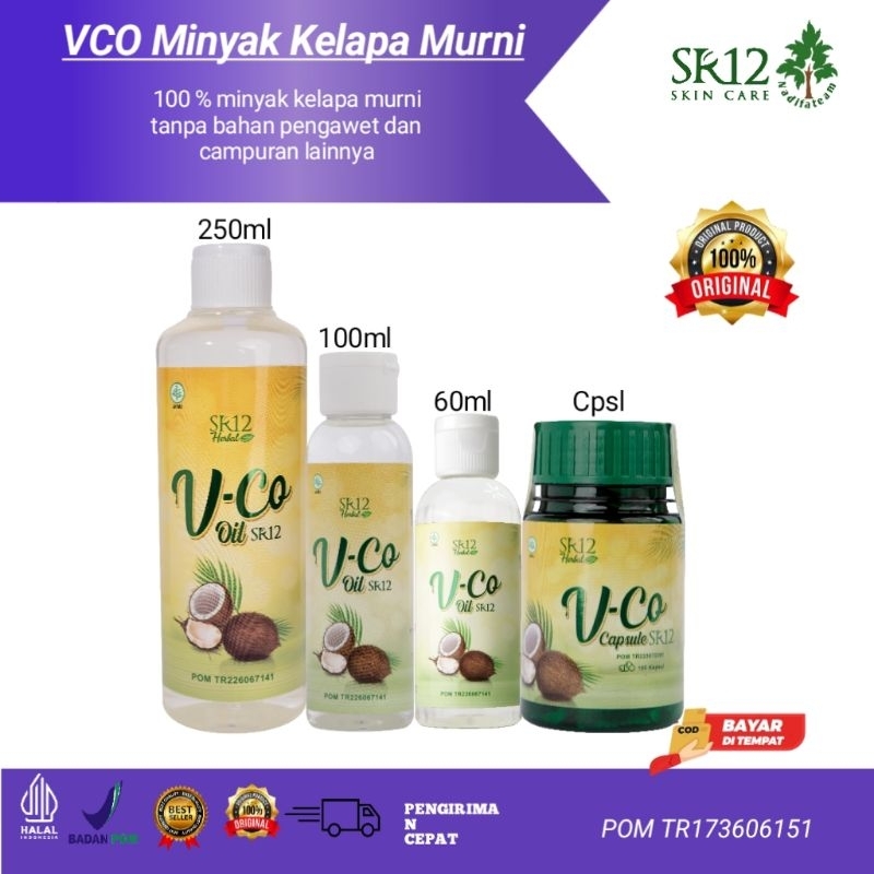 VCO SR12 Minyak Kelapa Murni - Suplemen Ibu Hamil - VCO 100 % murni - Penambah Berat Badan - Virgin 