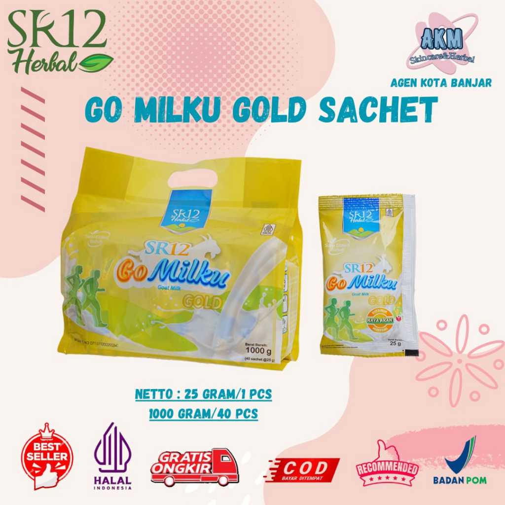 

Gomilku Gold SR12 Kemasan 40 Sachet Susu Kambing Etawa Susu Lansia Menjaga Kesehatan Tulang