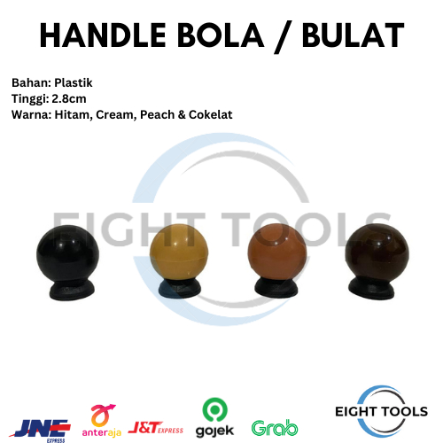 Handle Lemari / Handle Bulat / Handle Laci / Tarikan Laci / Handle Plastik / Handle Warna / Tarikan 