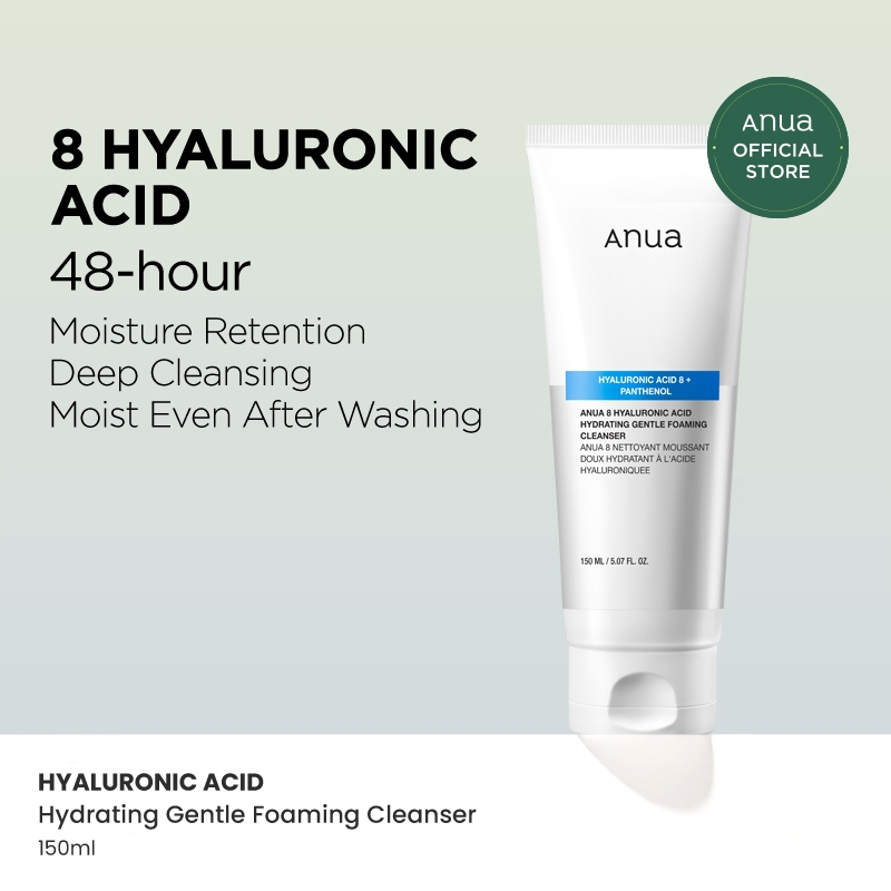 ANUA 8 Hyaluronic Acid Hydrating Gentle Foaming Cleanser 150ml