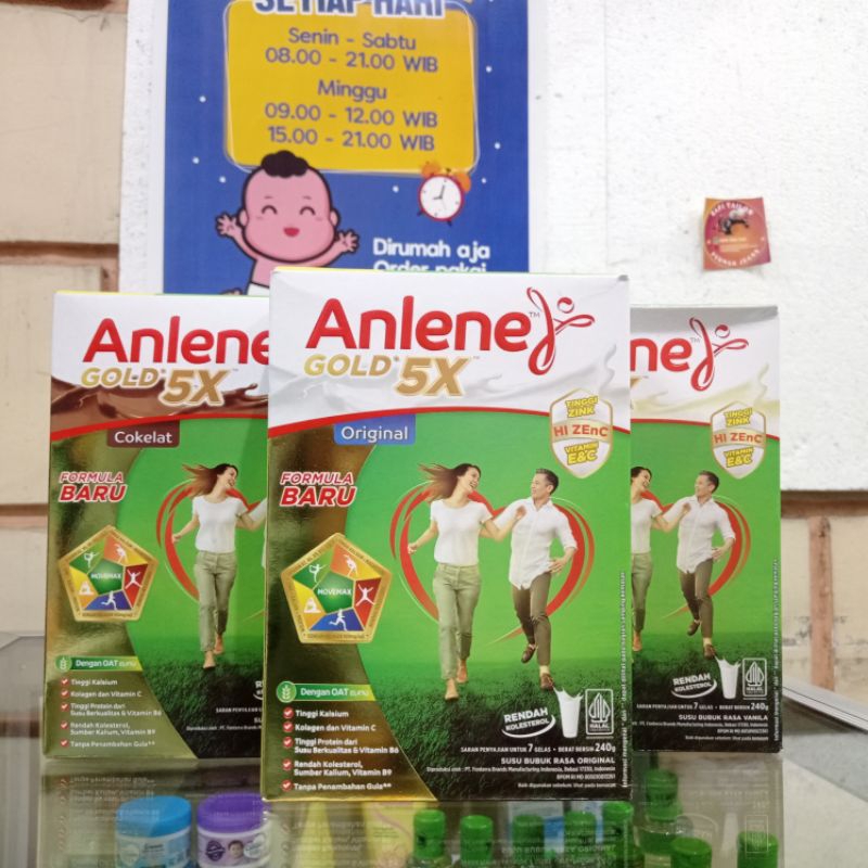 

Anlene Gold 5x Original, Vanila, Cokelat 240gr