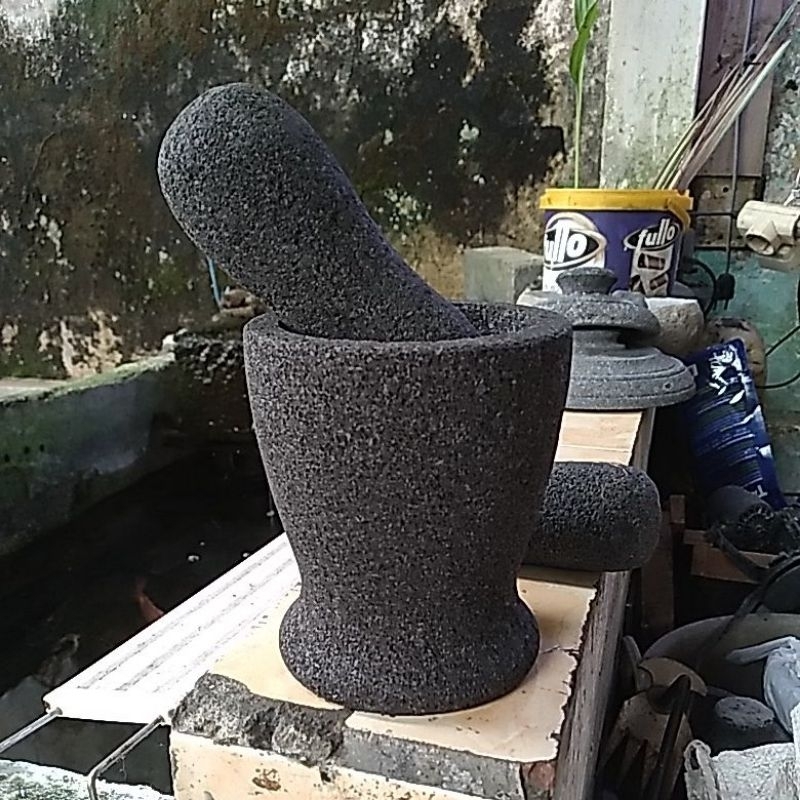 LUMPANG JANGKUNG 10CM BAHAN BATU ALAM ANDESIT