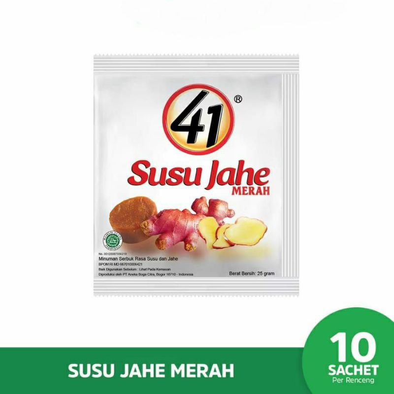

SUSU JAHE MERAH 41 1 renceng 10 sachet