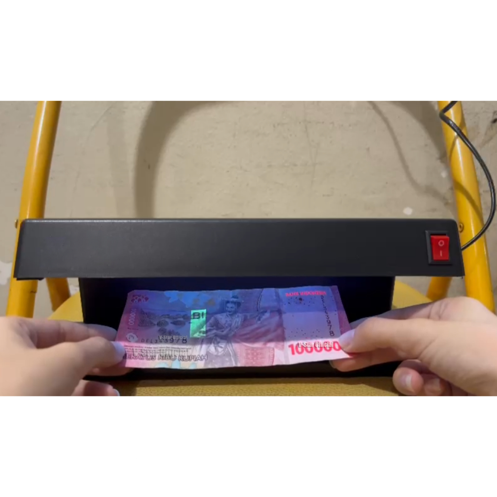 Mesin Cek Uang Asli Alat Deteksi Scan Lampu Menghitung Duit Palsu Kasir Edc Brilink Ultraviolet