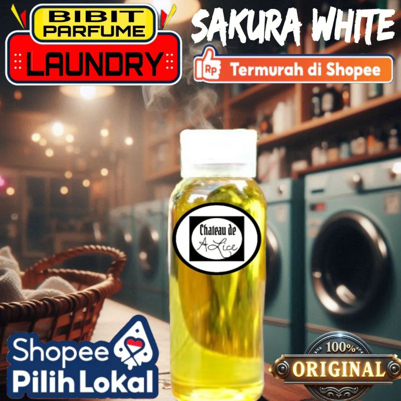 BIBIT PARFUM LAUNDRY WANGI SAKURA WHITE 100 ML MURNI TANPA CAMPURAN