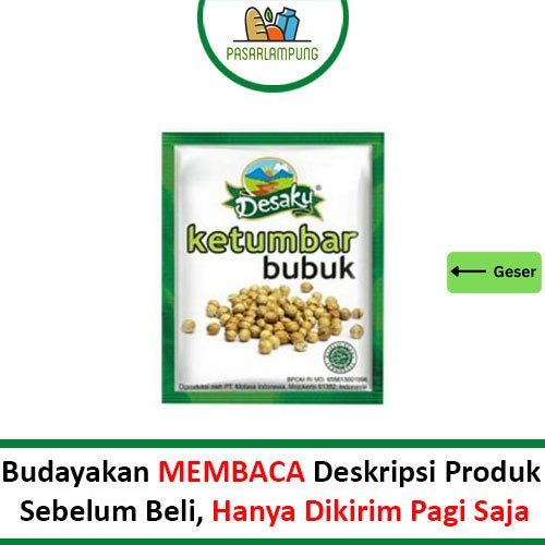 

Ketumbar Bubuk Desaku Perbungkus 10 Gram Pasar Lampung