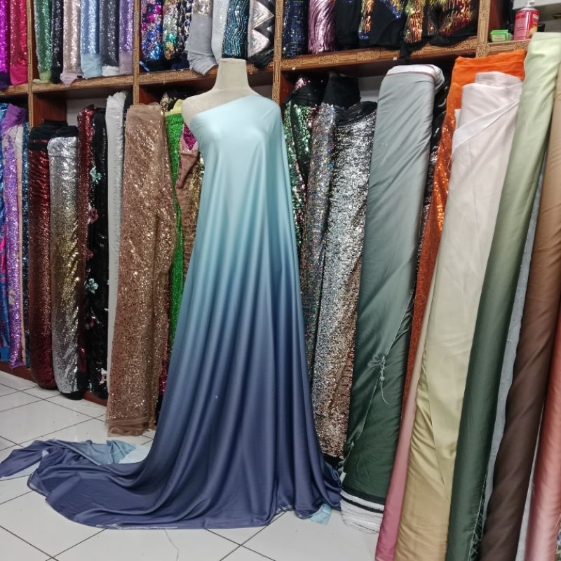 Bahan kain saten Gradasi Armany Silk/Gradasi Armany Silk premium