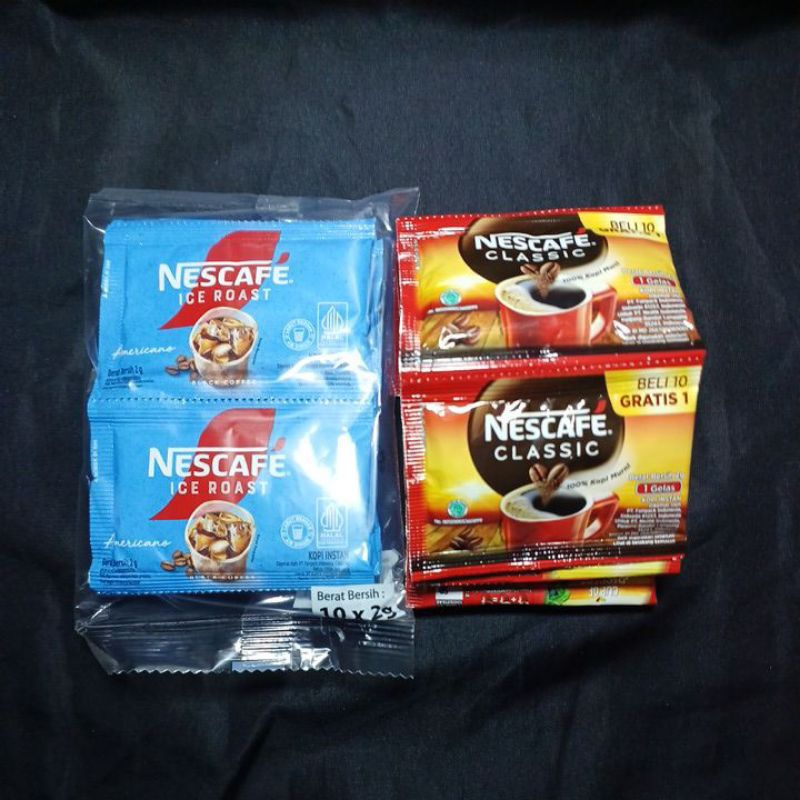 

Nescafe classic 2gr. 1renceng isi 10 sachet