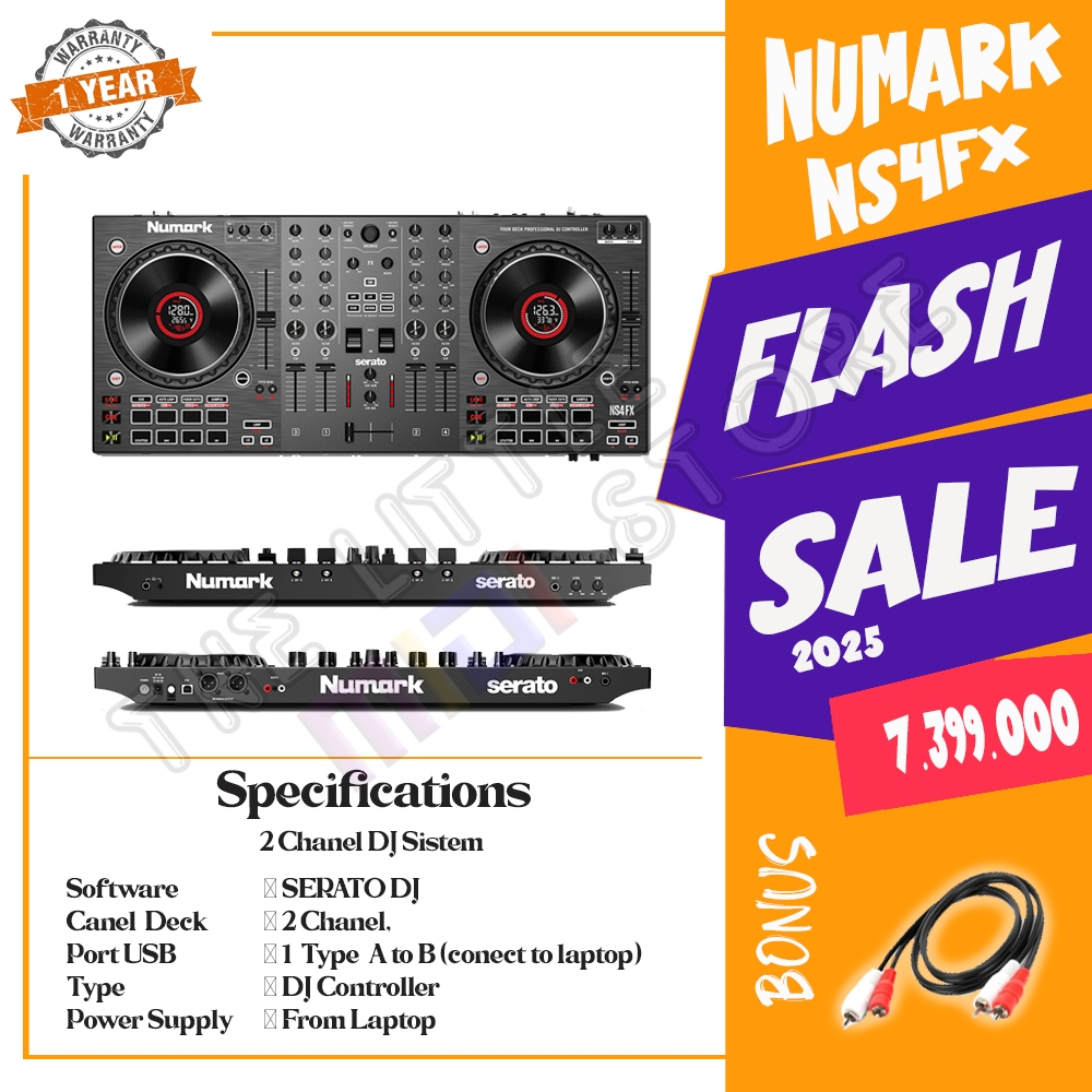 Numark NS4FX DJ Controller 4 Deck | Profesional DJ Terbaru Original