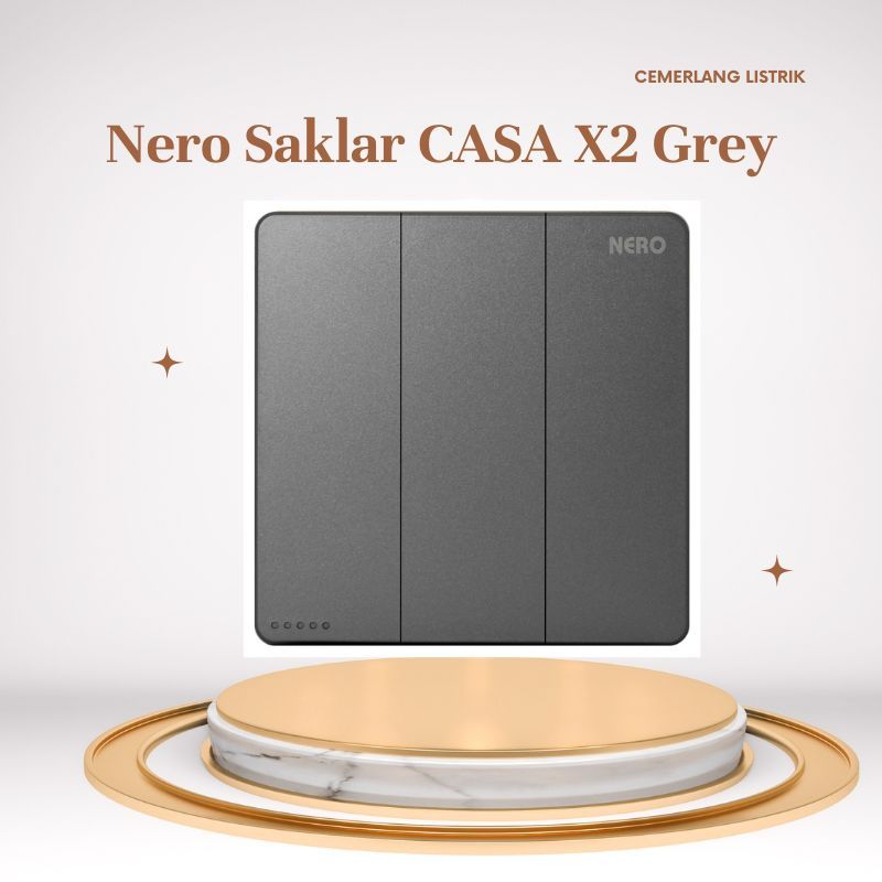 Nero Saklar Casa Grey - Nero Saklar Triple Casa X2 Grey - Nero Casa X21031-GR