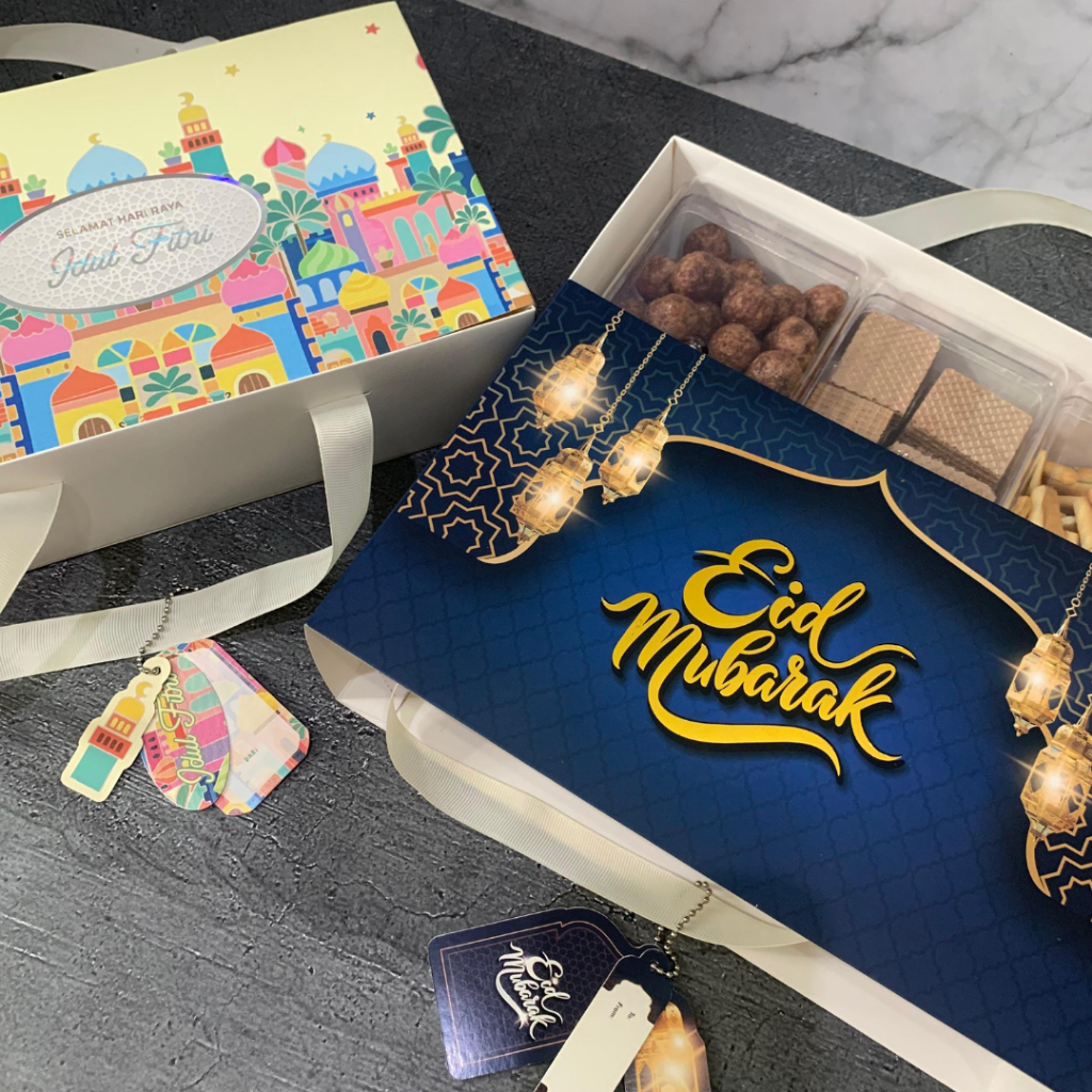 Miawmiaw_Id [ ] Medina Box Persegi Hampers Lebaran Tali Jinjing Box Hampers Kue Kering Idul Fitri