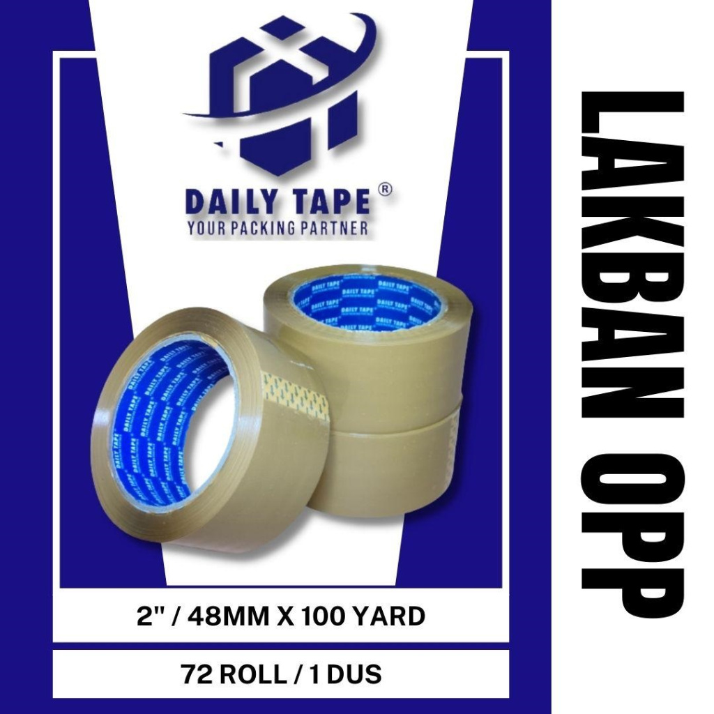 

DAILY TAPE LAKBAN COKLAT 2 inch (48 mm X 100 yard) KUAT DAN TAHAN LAMA