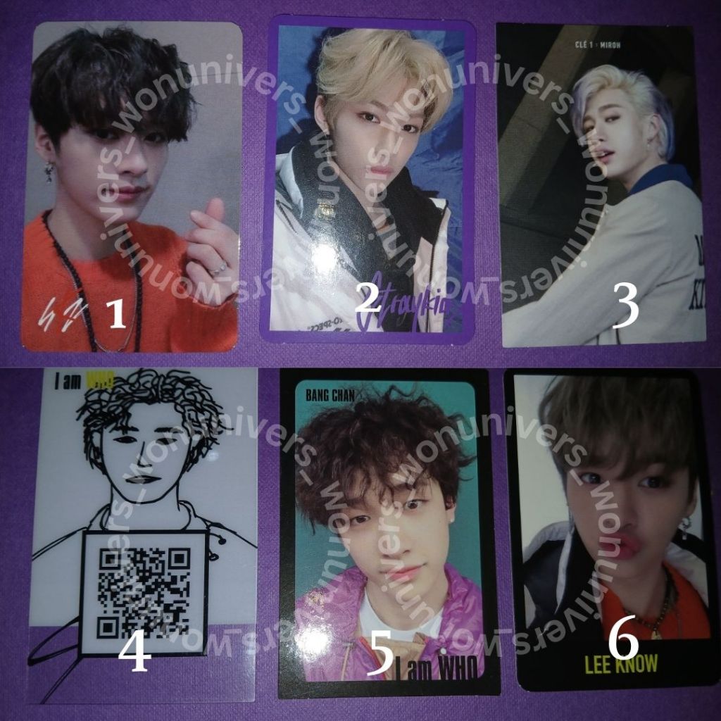 (READY STOCK) PHOTOCARD STRAYKIDS BANGCHAN LEE KNOW FELIX I AM WHO MIROH