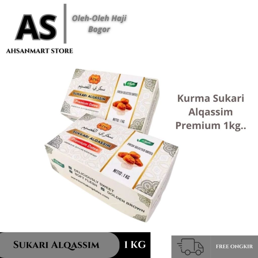 

Kurma Sukari King Dates Sukkari 1 kg Kurma Lembut Manis Legit Premium Original