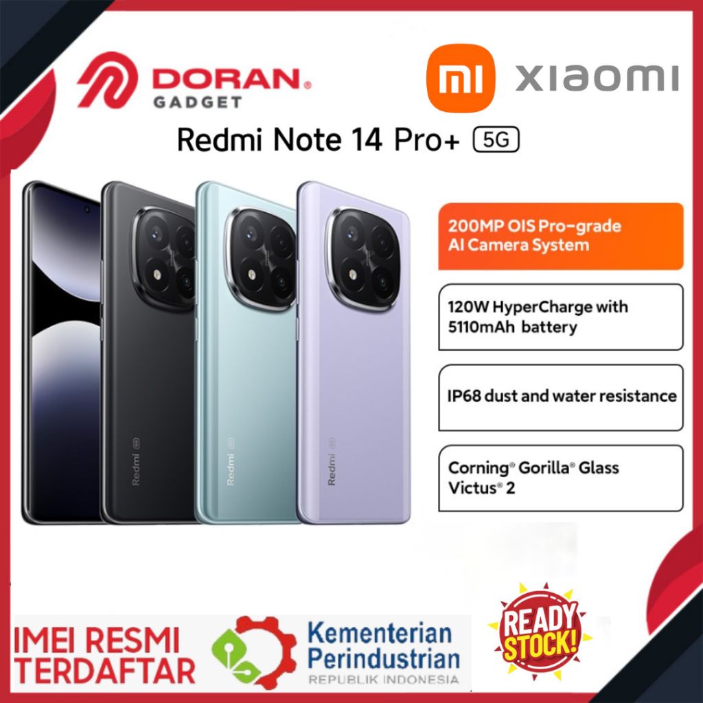 Xiaomi Redmi Note 14 Pro+ 5G 8/256GB 12/512GB | 200 MP AI Camera OIS | Qualcomm Snapdragon 7s Gen 3 