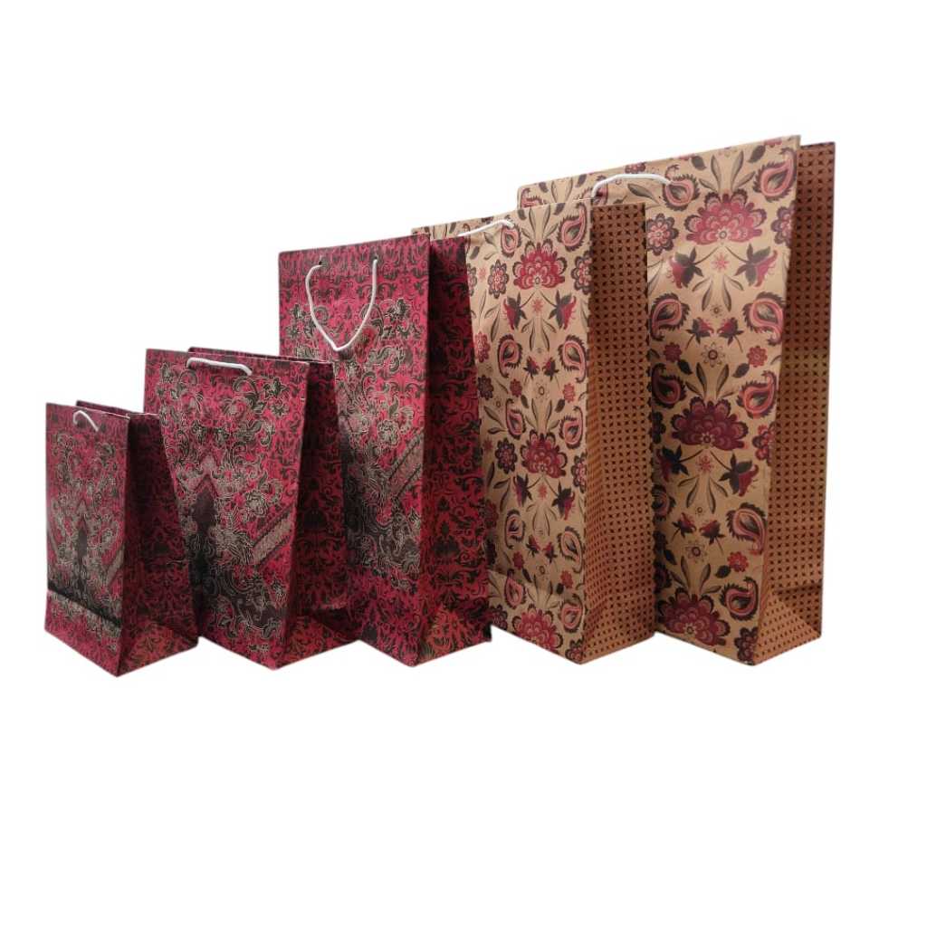 

(isi 12pcs) Paper Bag Batik / Tas Kertas Batik ALL size