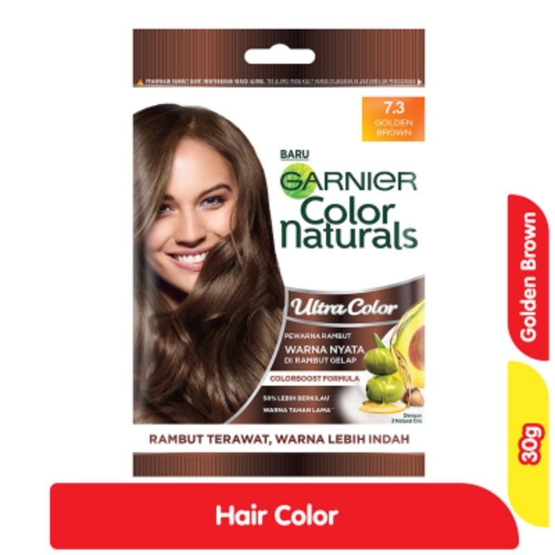 Garnier Ultra Color Pewarna Rambut 7.3 Golden Brown 30 g
