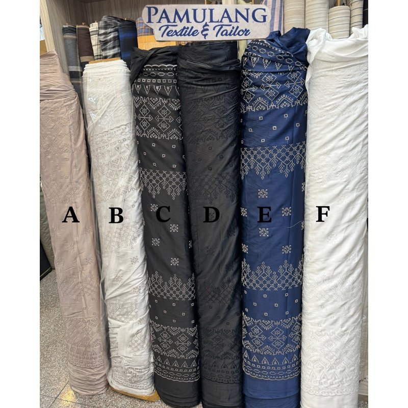 Kain ARM Silk Premium Bordir Etnik RAYA SUMBA // Harga Per Setengah Meter (50 cm)