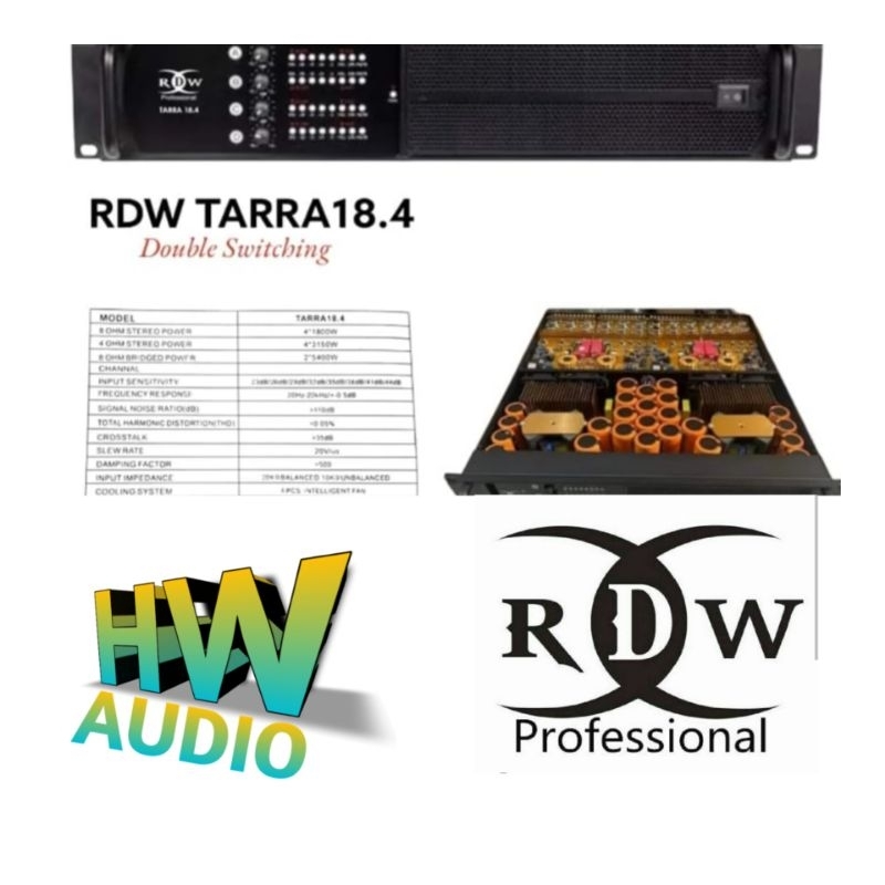 POWER AMPLIFIER RDW TARRA 18.4 / 4 CHANNEL