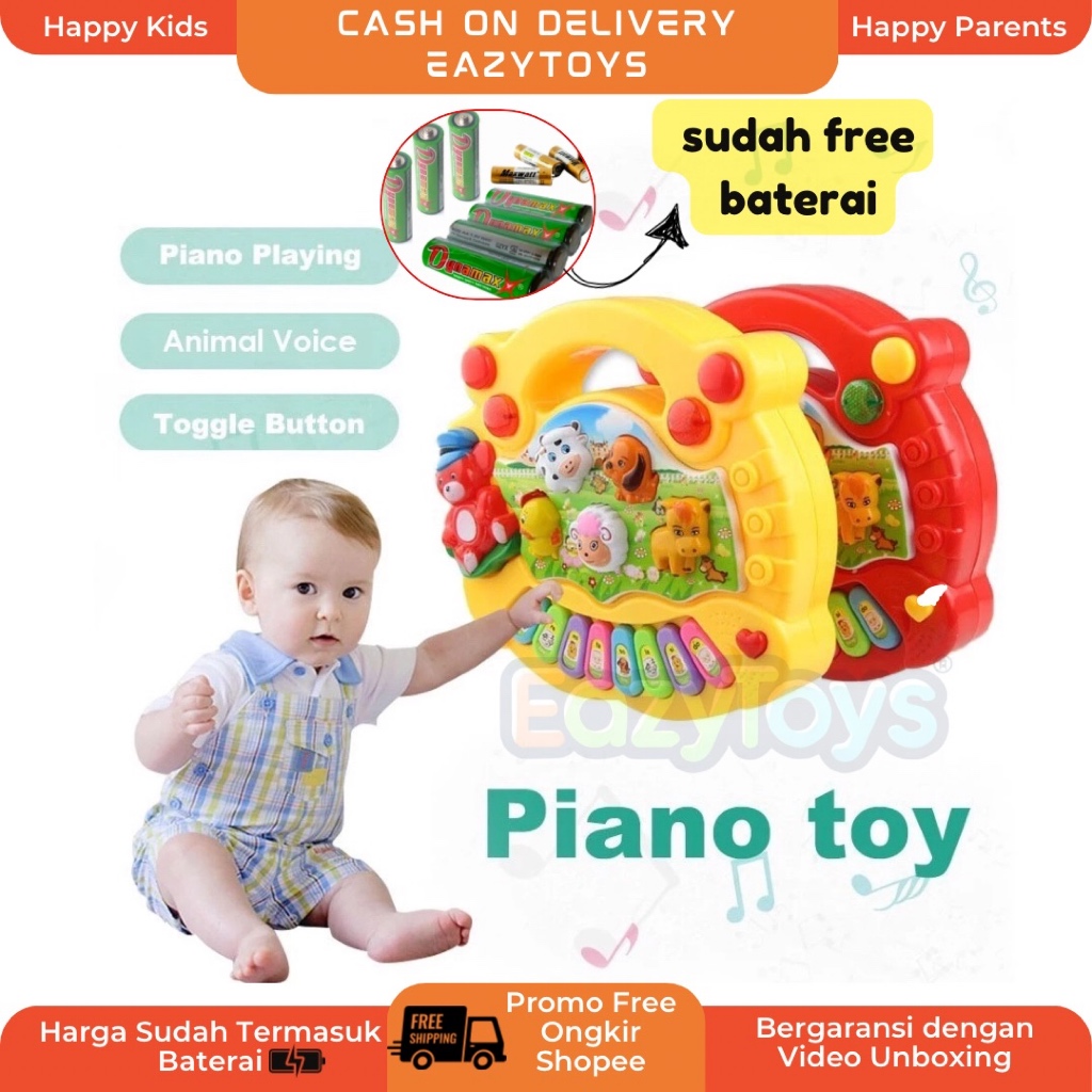 Mainan Piano Anak Animal Farm Piano Mainan Piano Bayi