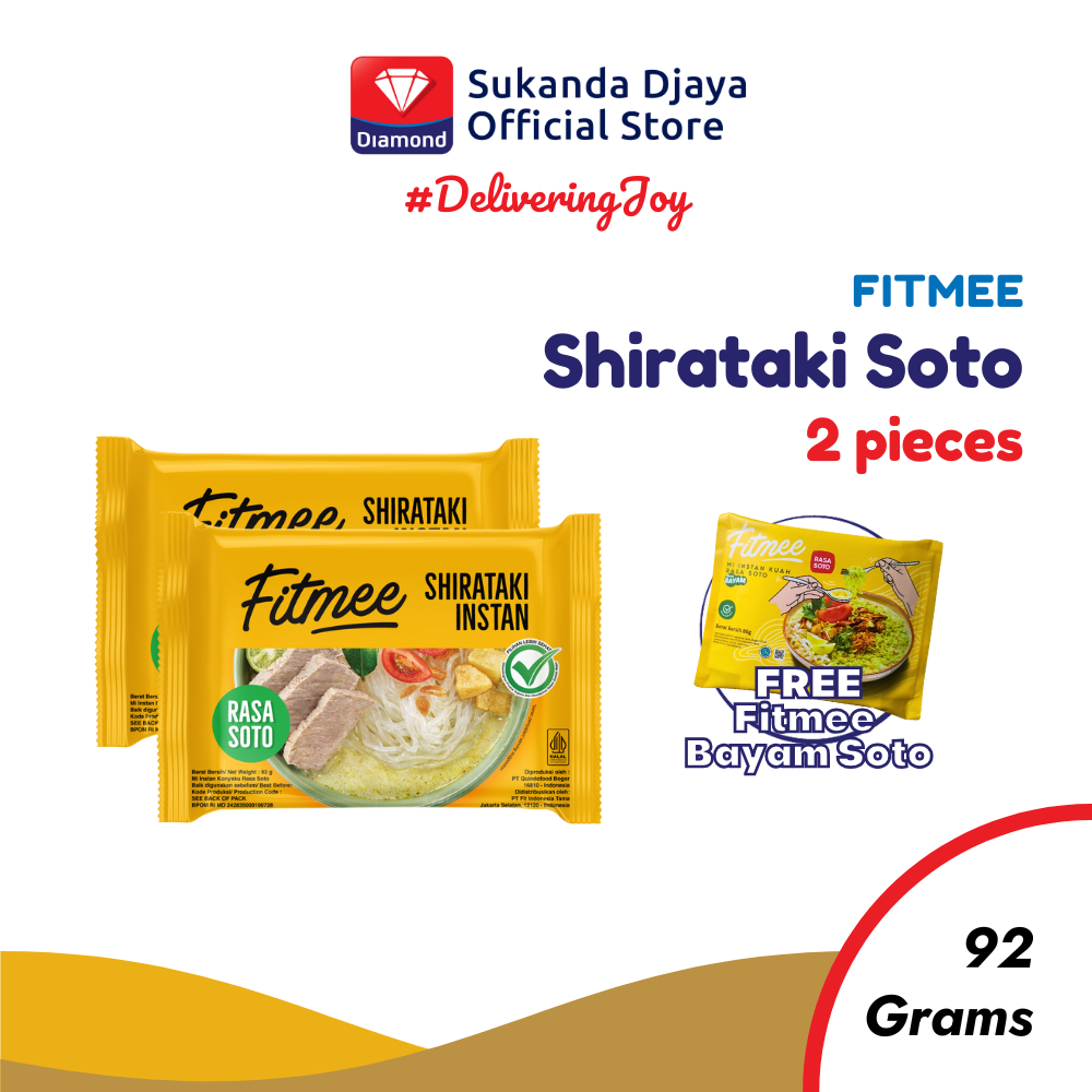 

Fitmee Shirataki Soto Gluten Free 92 Gr 2 Pcs Gr FREE 1 Pcs Fitmee Mie Bayam Soto 80 Gr
