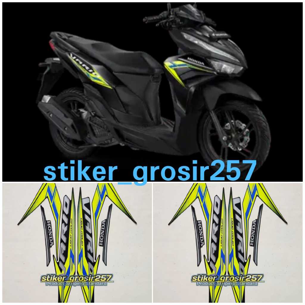 STRIPING STIKER LIS BODY MOTOR HONDA VARIO 125 NEW 2024 HITAM KUNING