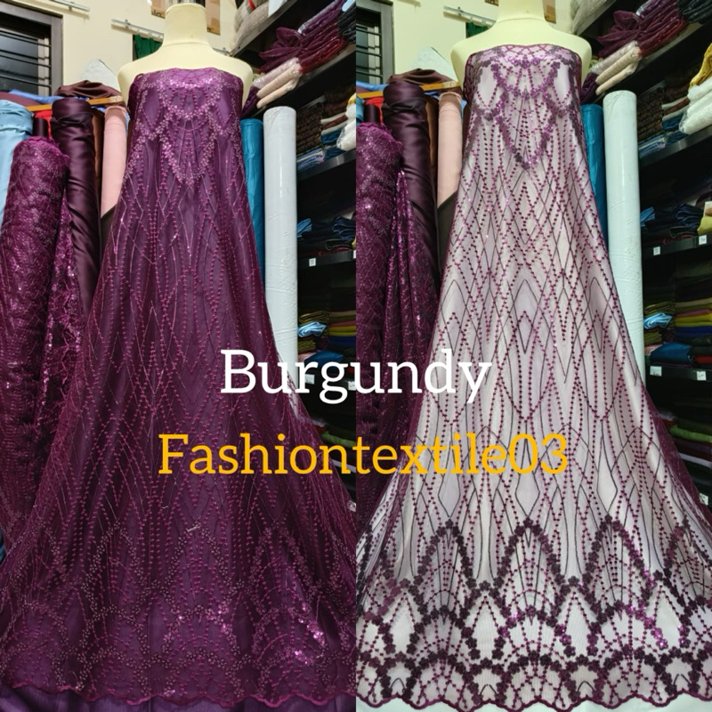 TERBARU KAIN TILE PAYET PREMIUM / TILE PAYET SPANGEL / FULL PAYET MEWAH / BAHAN KEBAYA HARGA PERSETE