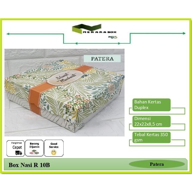 

Box Kotak Makan Snack Bahan Duplex Motif Patera