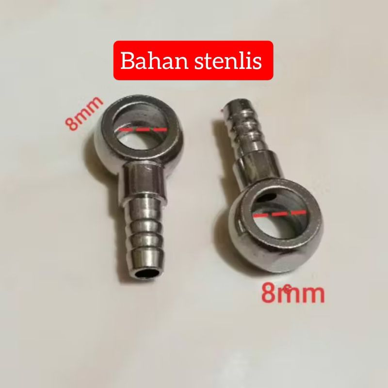 8 Mili nepel runcing / pipe join lobang 8mili