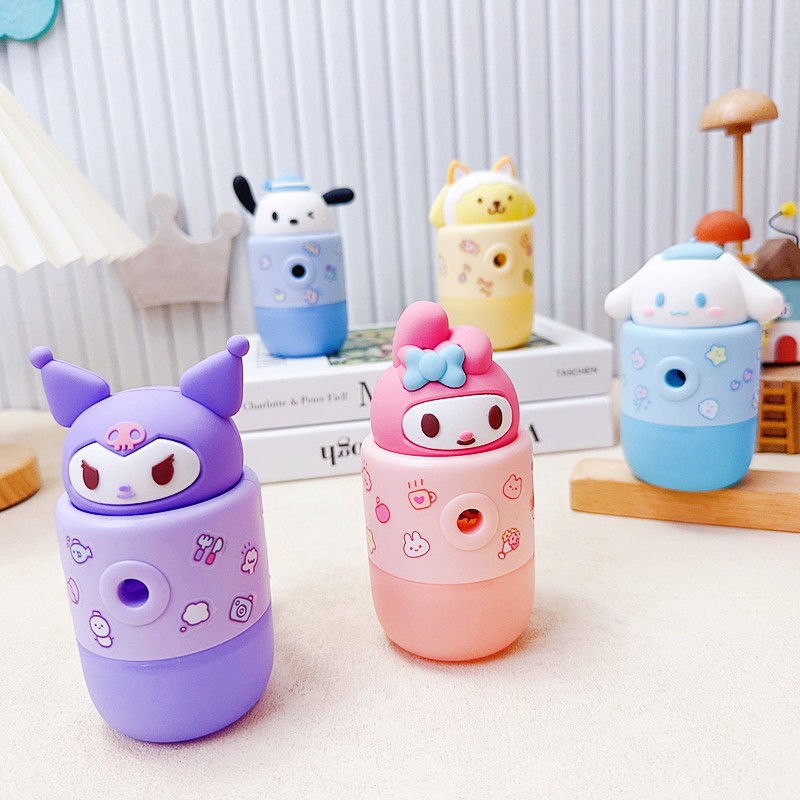 [RAUTAN PENSIL SANRIO] Rautan Pensil Putar Anak, Rautan Pensil Karakter Sanrio, Rautan Pensil Lucu, 