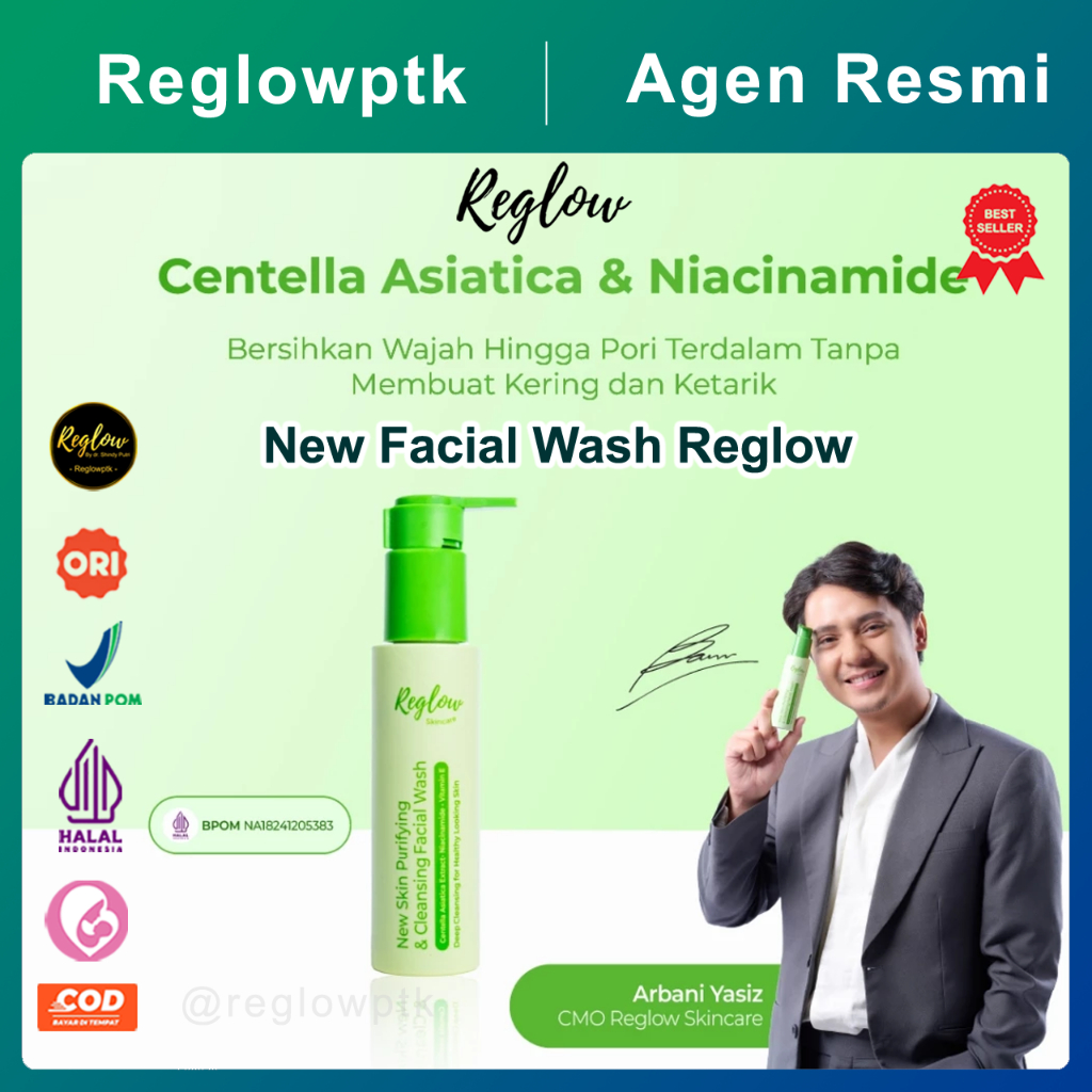 Reglow Facialwash Sabun Wajah Pemutih Pencerah Wajah Untuk Flek Jerawat Milia Kusam Reglow Skincare 