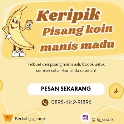 

kripik pisang koin manis madu. 1kg