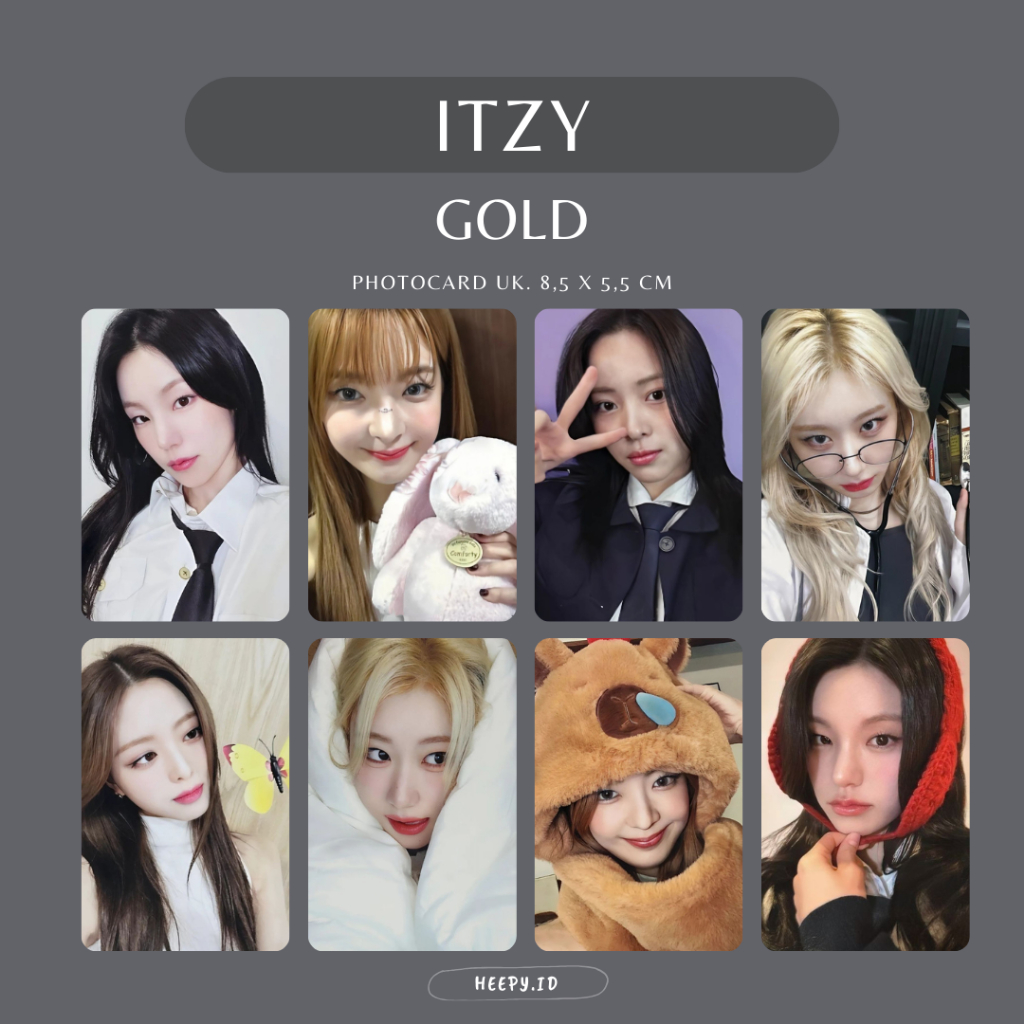 [ITZY] UNOFFICIAL PHOTOCARD ITZY GOLD