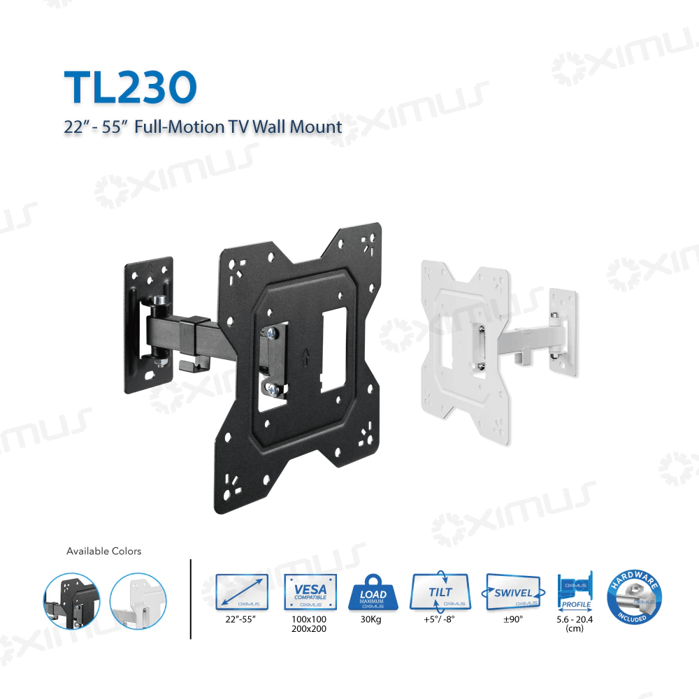 BRACKET TV LED LCD MONITOR 22" - 55" TL230 FULL- MOTION TV WALL MOUNT MATARAM