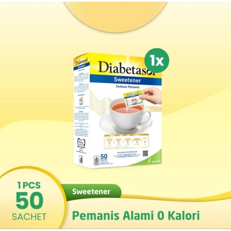 

Diabetasol Sweetener No Calories (Isi 50 Sachet x 1,5 Gr)