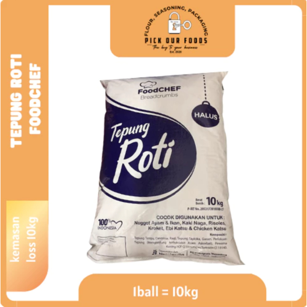 

Tepung Roti 10kg | Tepung Panir Foodchef | Tepung Roti 1 ball
