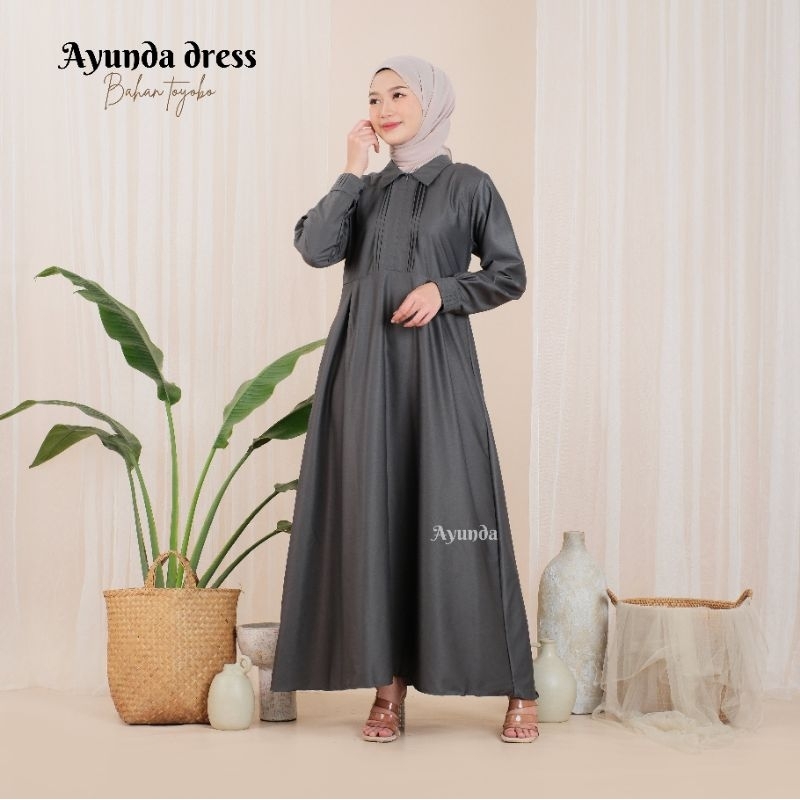 gamis kerja muslim abu basah. abu tua kemenag bahan toyobo