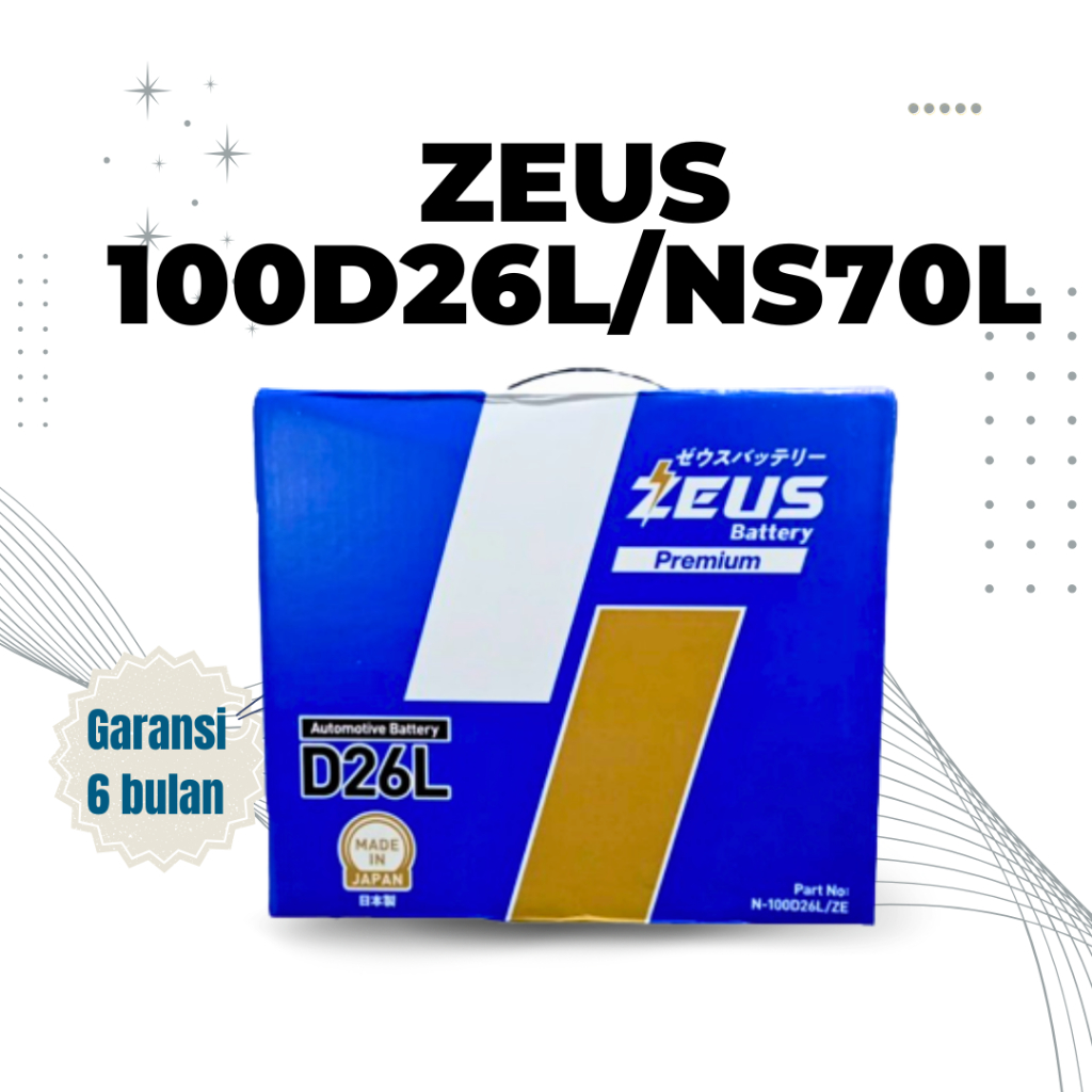 Aki Innova Diesel Reborn Matic NS70L Zeus Japan Premium Quality