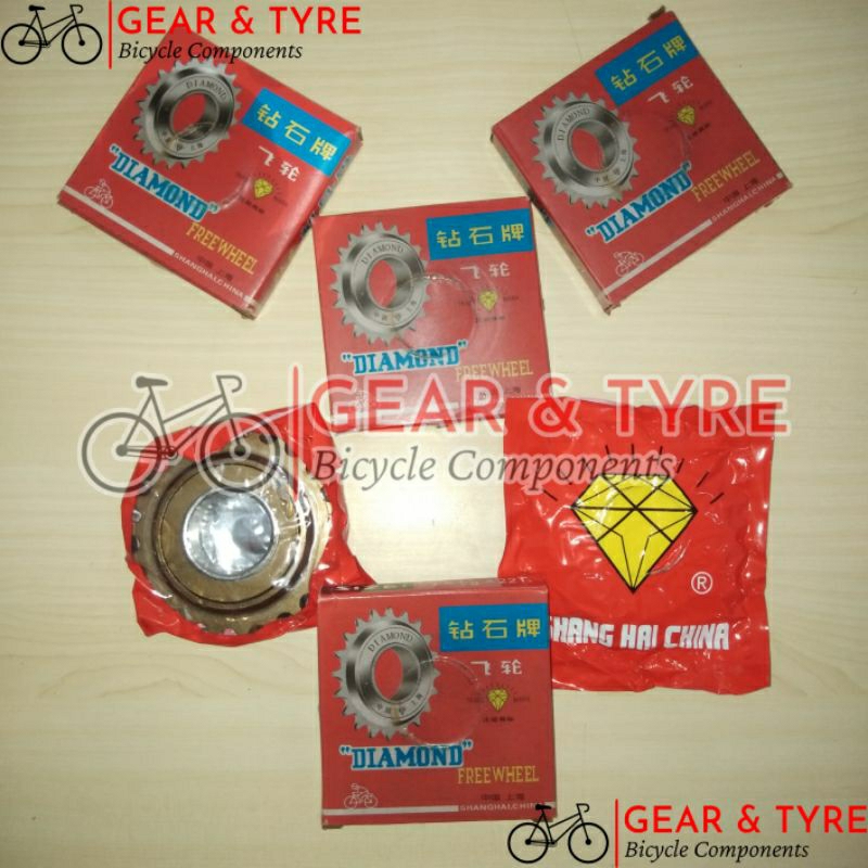 Freewheel / Sproket / Gear ( Gir ) Belakang Sepeda 22T Merk Diamond PETI ASLI