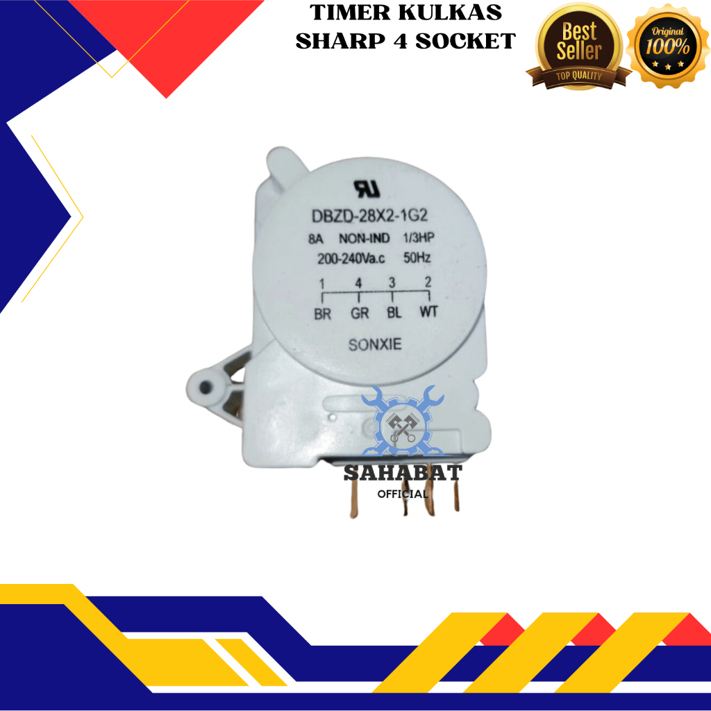 TIMER KULKAS SHARP 4 SOCKET ORIGINAL