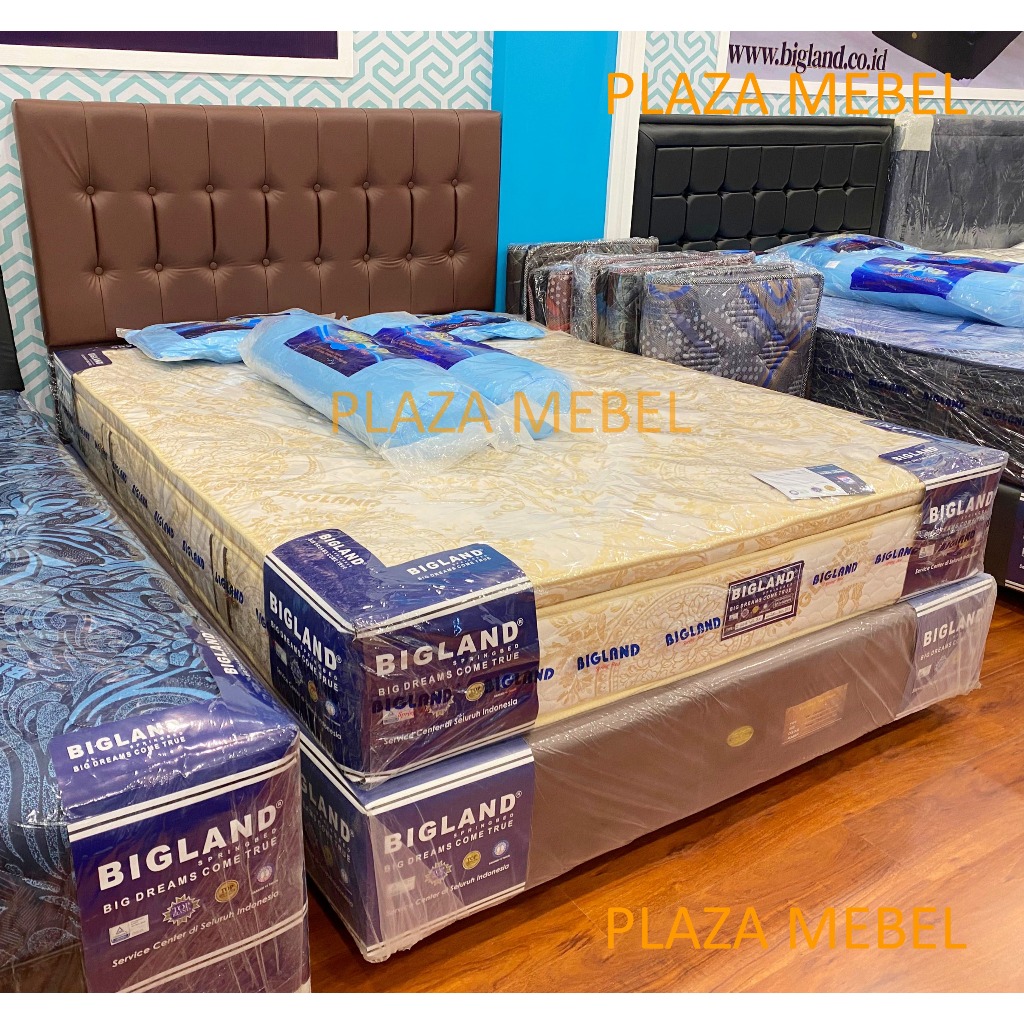 SET Spring Bed Bigland Golden King Super Deluxe + HB Royal ( FULLSET )
