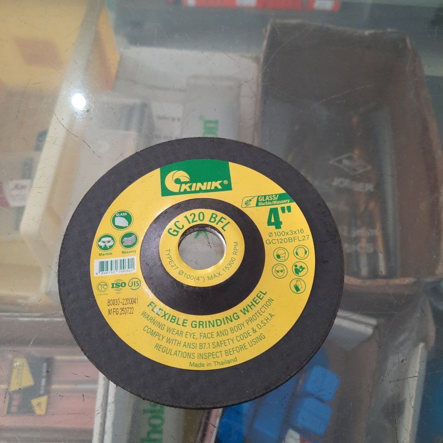 Batu Gerinda Gurinda Flexible 4 Poles Granit Kaca Tipe GC 120 KINIK