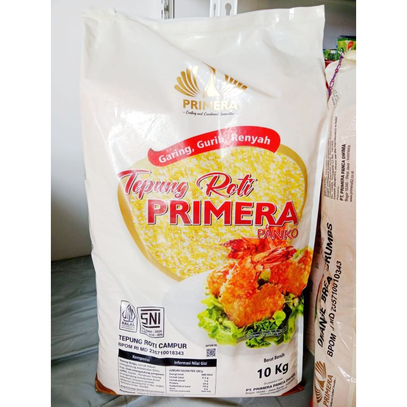

Tepung Roti Primera Panko mix/orange/putih 10kg