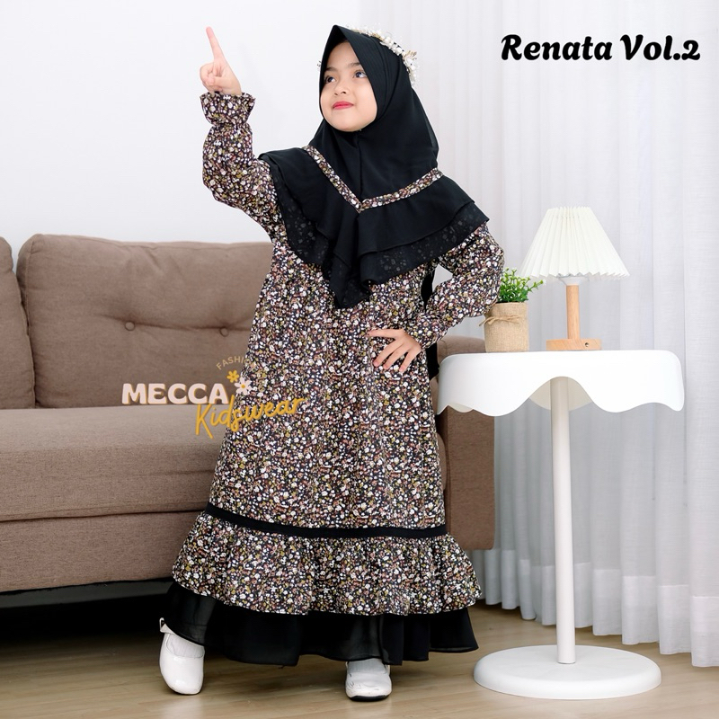 SIAP KIRIM  RENATA VOL.2 KIDS BAJU GAMIS VANILA KIDS Baju anak usia 2-9 Tahun cocok untuk lebaran