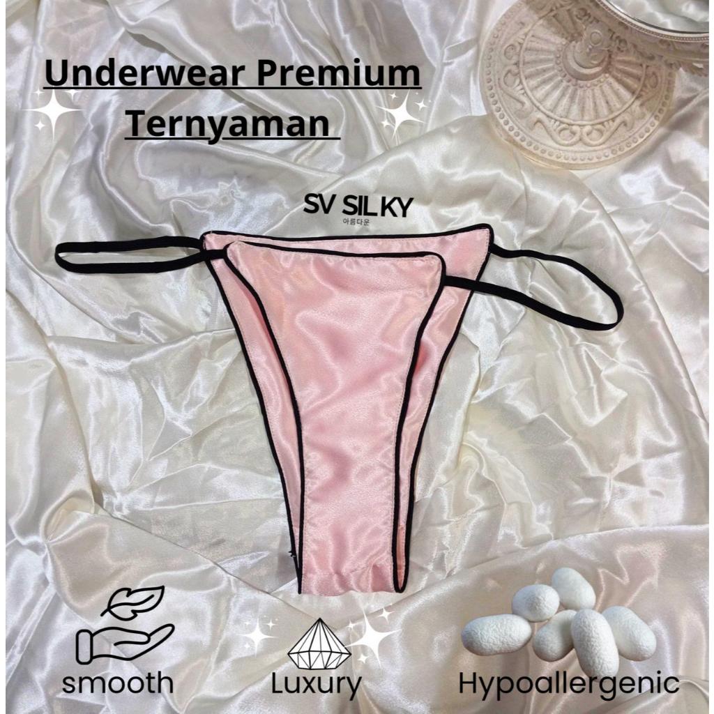 Celana Dalam Wanita LA BERRY full silk celana dalam premium ternyaman halus satin silk depan belakan