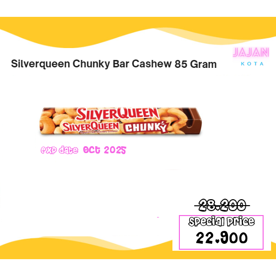 

Silverqueen Chunky Bar Cashew 85 g