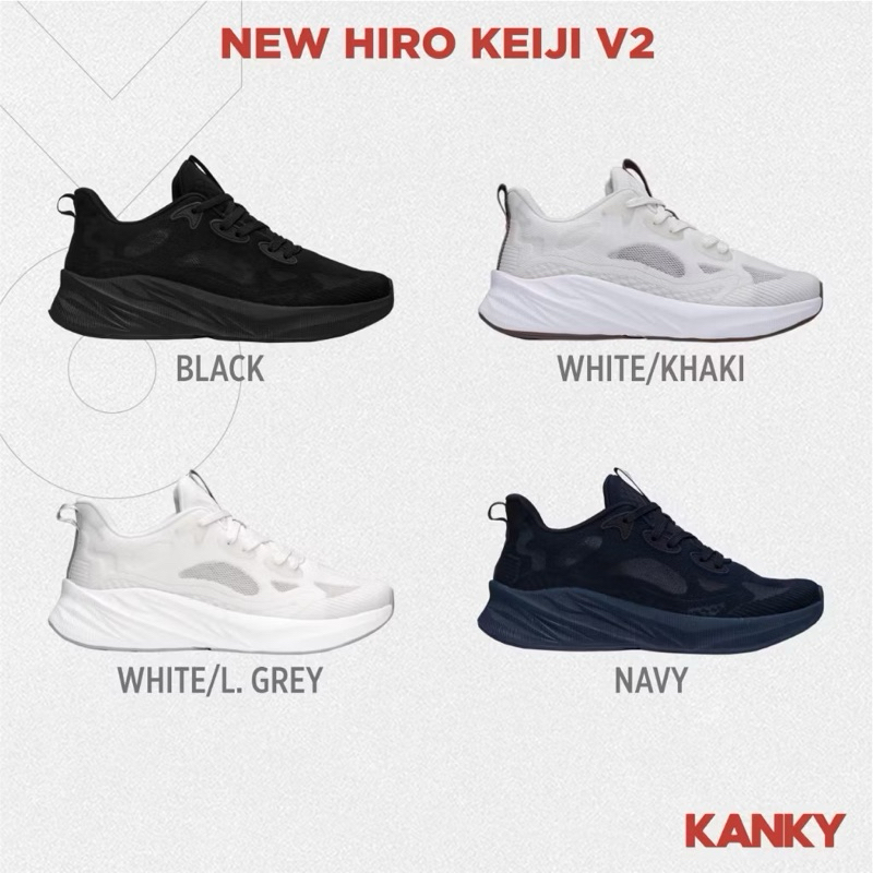 Kanky New Hiro Keiji V2 - Sepatu Sneakers Sport Casual Pria Wanita