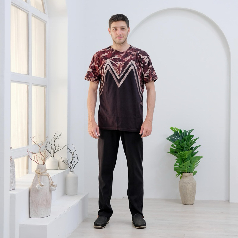 KAOS DISTRO MOTIF BATIK KEKINIAN //kaos batik abstrak//kaos batik terbaru//kaos batik distro//kaosmo